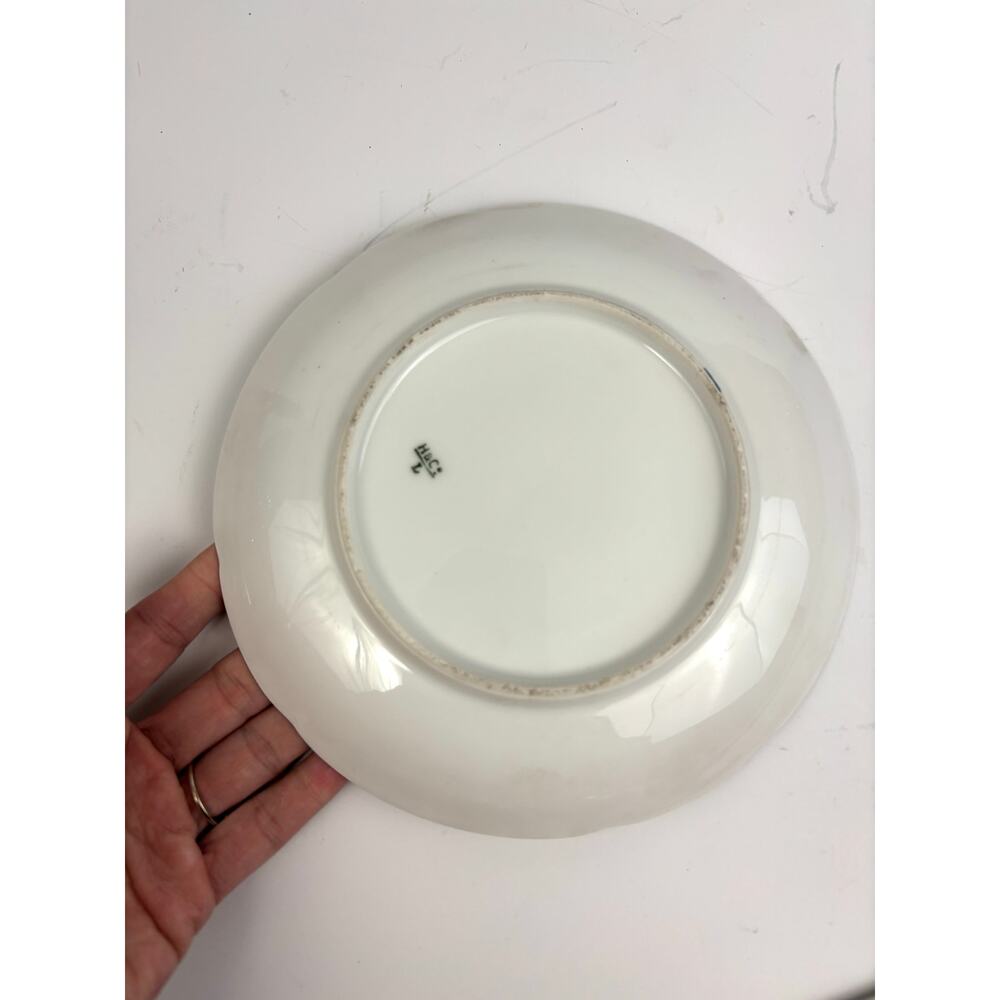 Antique H & C Haviland Limoges France 7.5" Purple Floral Porcelain Plate - Picture 12 of 14